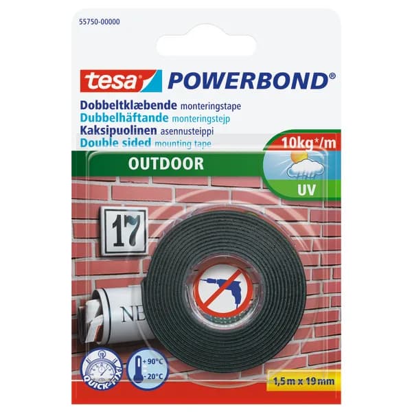 TAPE DOBBELTS 1,5MX19MM OUTDOO