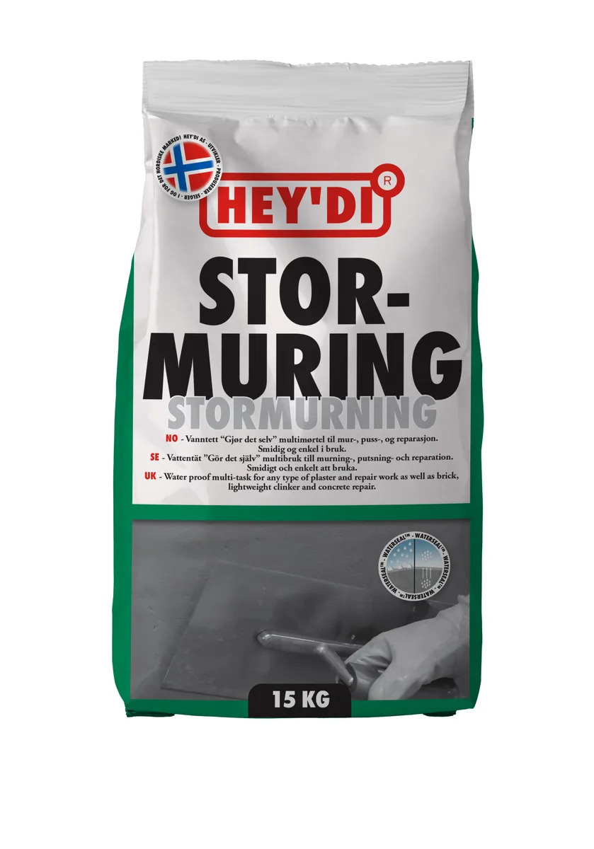 MØRTEL STORMURING 15KG HEY"DI