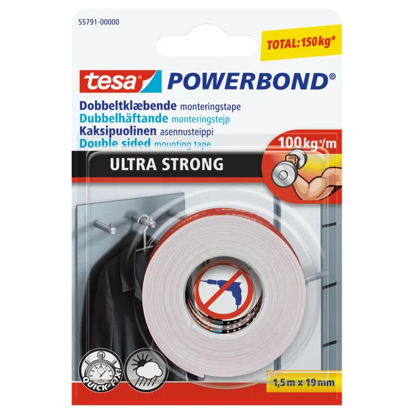 TAPE DOBBELTSIDIG ULTRA STERK