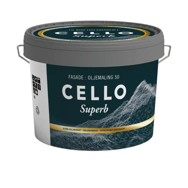 CELLO FASADE SUPERB HVIT 9L