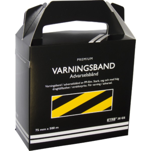 SPERREBÅND RØD HVIT 75MM 500M