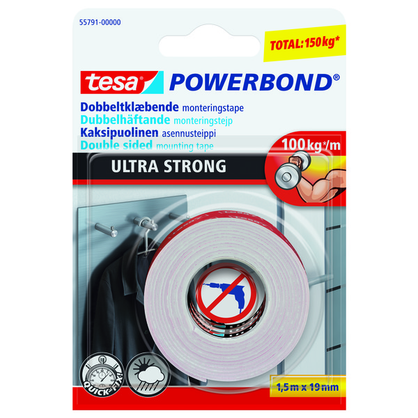 TAPE DOBBELTSIDIG ULTRA STERK