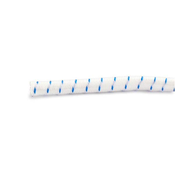 TAU ELASTISK 6MM HVIT/BL  10M